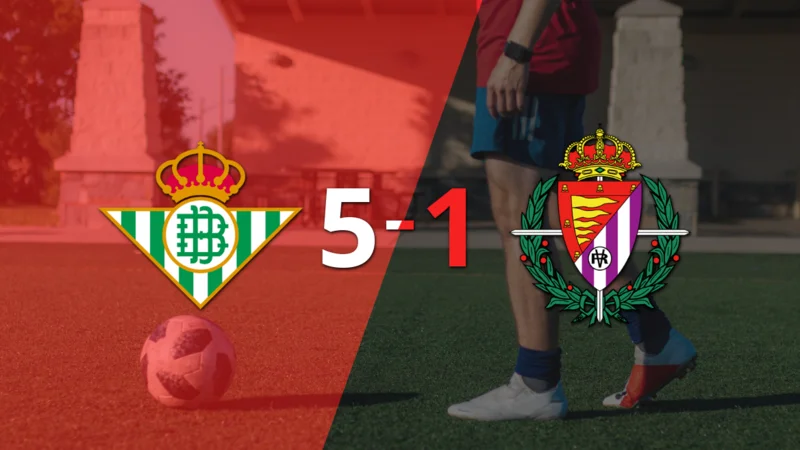 Betis golea 5-1 a Valladolid