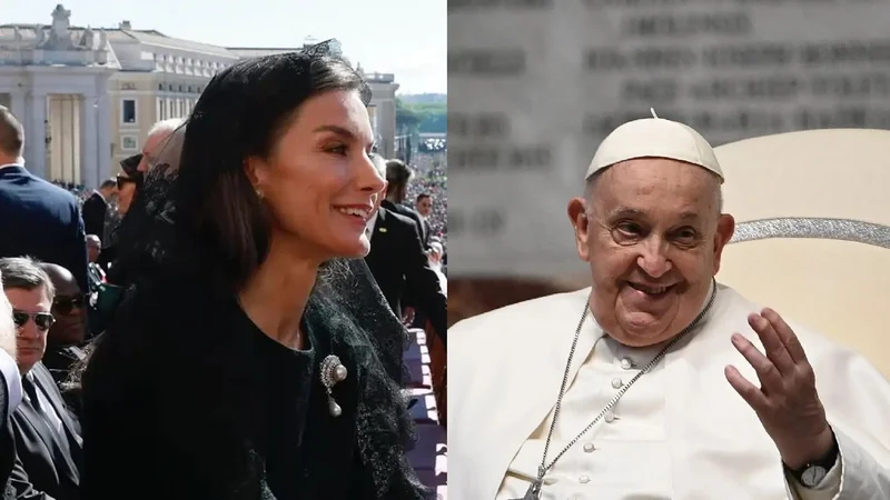 La reina Leticia de España y el Papa Francisco