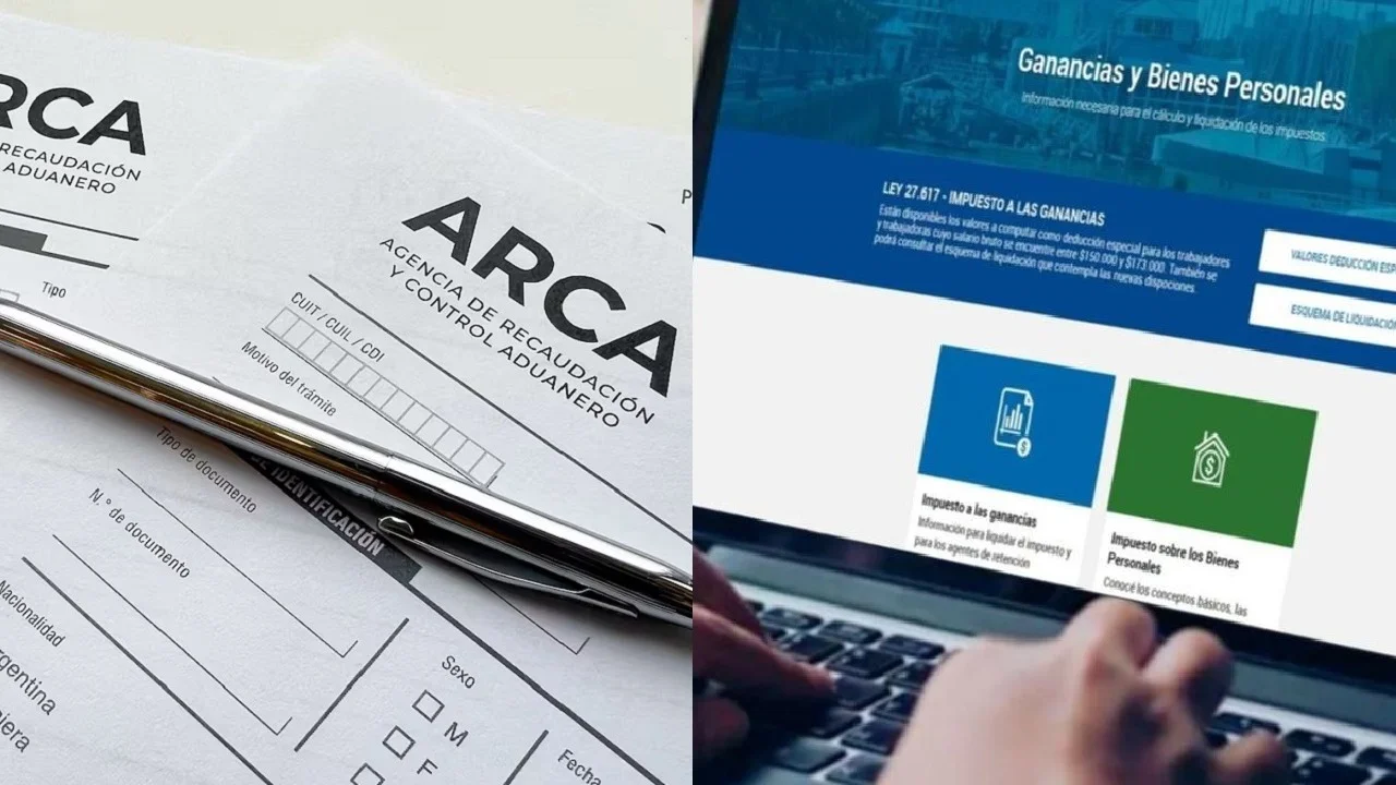 Planilla con el logo de ARCA y web de ARCA