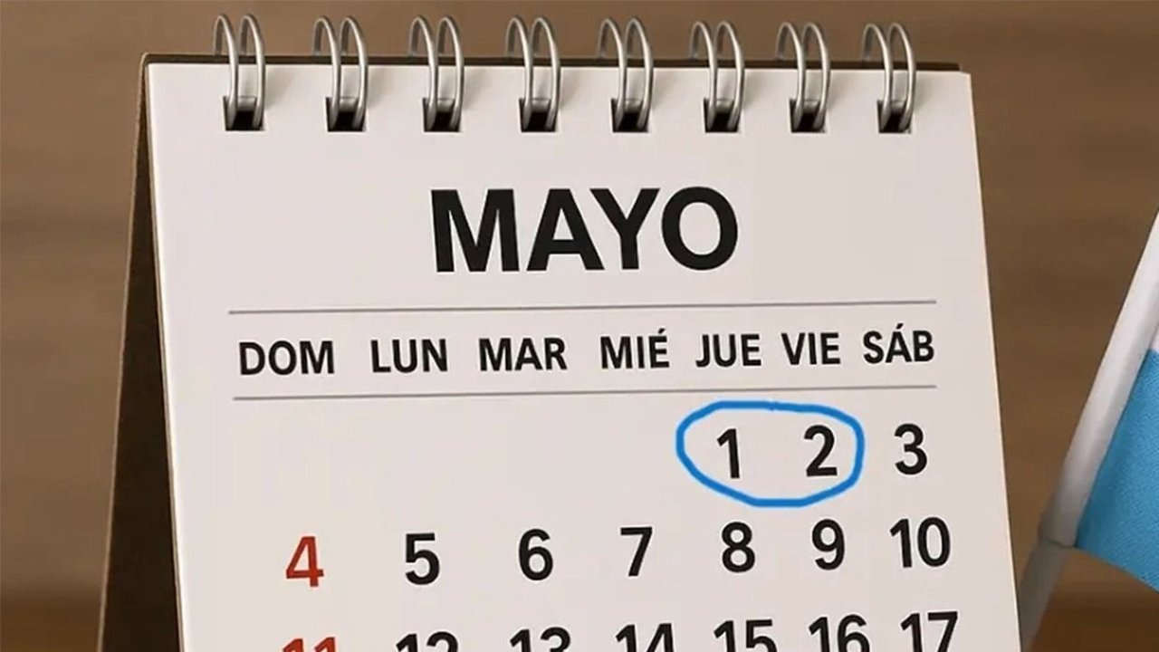 Feriado 2 de mayo.