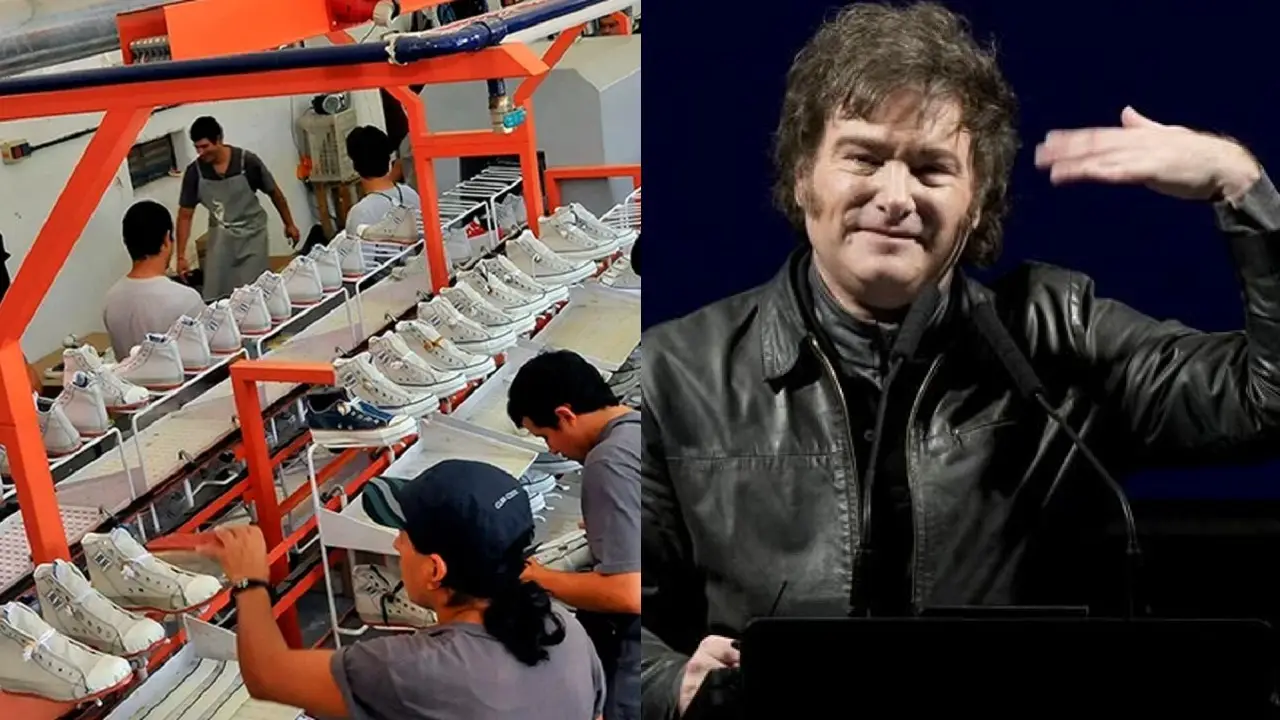 Fábrica de zapatillas Javier Milei 