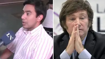 Joven y Javier Milei Joven y Javier Milei