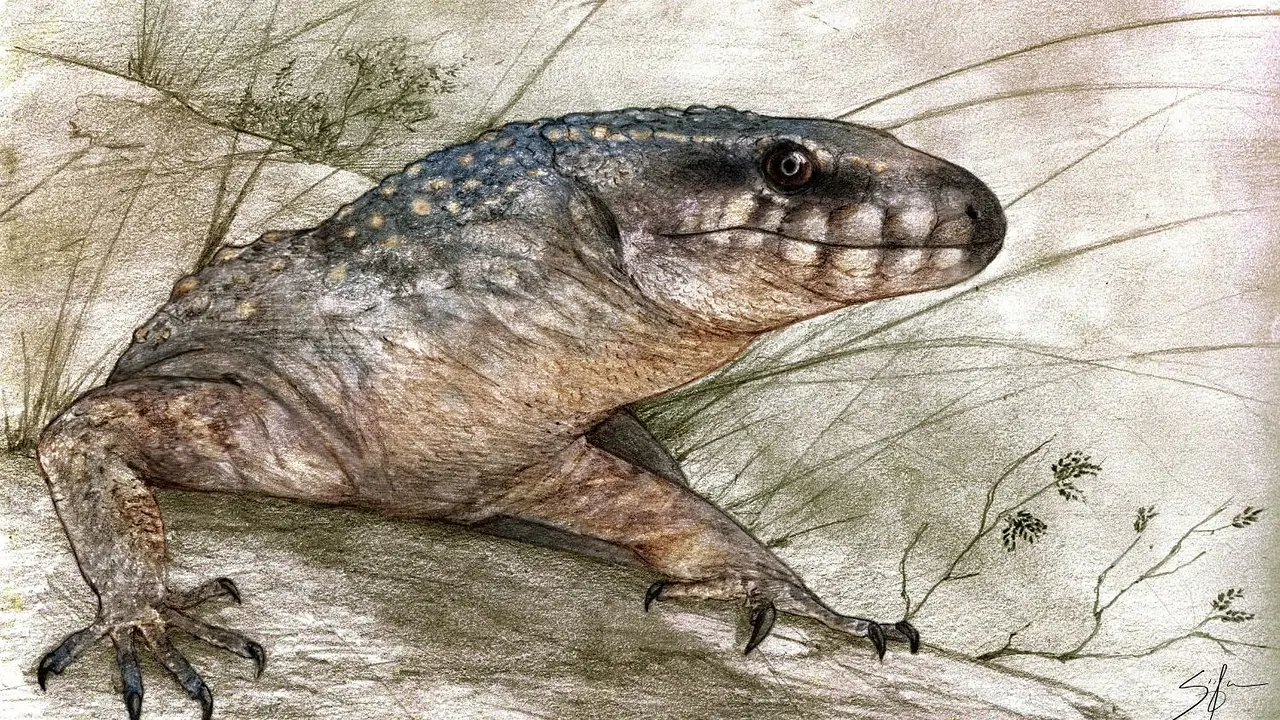 Descubren una lagartija del largo de una mano que vivió a los pies de los dinosaurios hace 70 millones de años