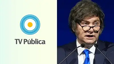 TV Pública. Javier Milei. TV Pública. Javier Milei.