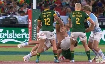 El tremendo tackle considerado desleal de Los Pumas 7's que derivó en expulsión | Los pumas