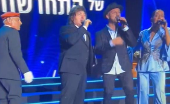 Milei cantó "Libre" durante un ensayo de la ceremonia de las antorchas en Israel | Milei en israel