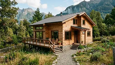 Cómo son las casas de bloques de madera. Cómo son las casas de bloques de madera.