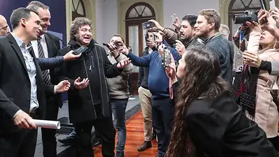 Periodistas Casa Rosada Milei Adorni Lanari Periodistas Casa Rosada Milei Adorni Lanari