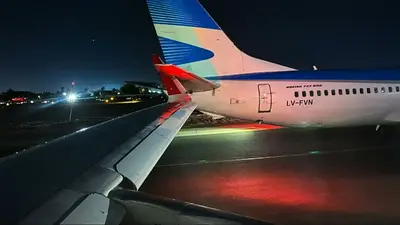 Un avión de Latam chocó a uno de Aerolíneas Argentinas en Chile Un avión de Latam chocó a uno de Aerolíneas Argentinas en Chile