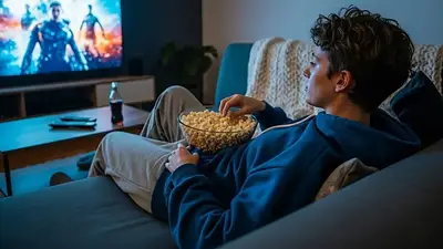 Persona viendo televisión Persona viendo televisión