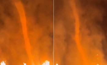 Un tornado de fuego desató el pánico en España | Incendio