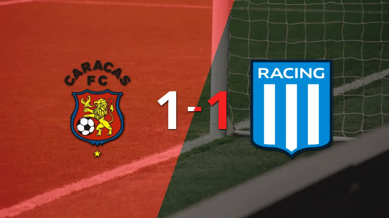 Caracas y Racing Club se repartieron los puntos en un 1 a 1