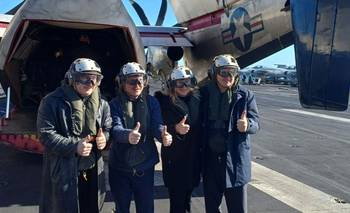 Alineado a Trump: Milei participó de ejercicios conjuntos en un portaaviones de E.E.U.U | En mar del plata