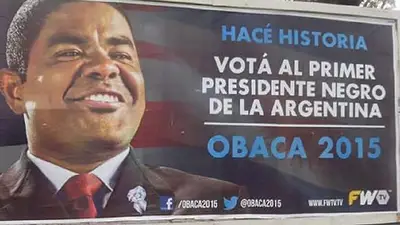 Omar Obaca, el insólito candidato que ya tiene afiches de campaña Omar Obaca, el insólito candidato que ya tiene afiches de campaña