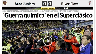 La prensa mundial describió como "guerra química" al Superclásico La prensa mundial describió como "guerra química" al Superclásico