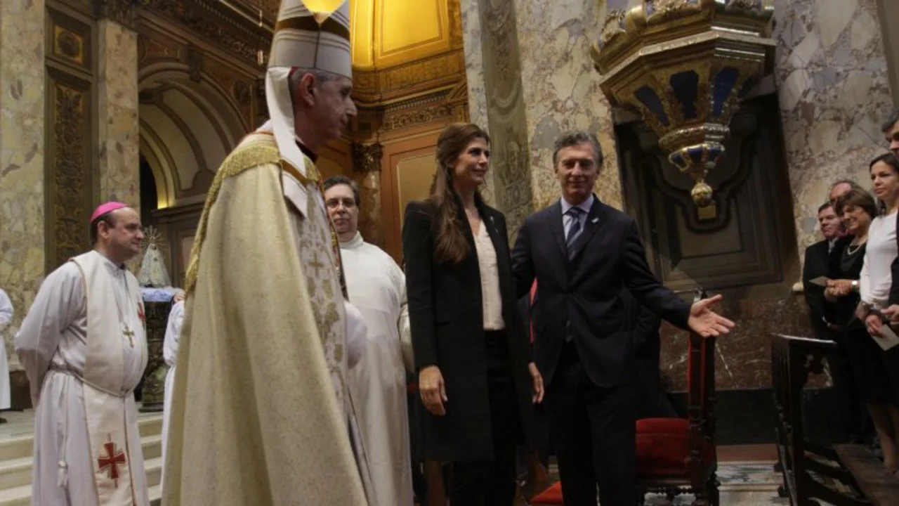 Macri participó del Tedeum en la Catedral Metropolitana y se lamentó por la ausencia de Cristina