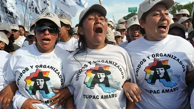 La Tupac Amaru denunció a Macri y a Morales por "amenazas" La Tupac Amaru denunció a Macri y a Morales por "amenazas"