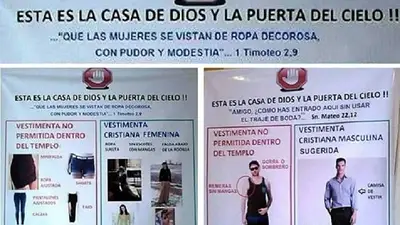 Un cura prohibió a las mujeres ir a su iglesia en jeans o calzas Un cura prohibió a las mujeres ir a su iglesia en jeans o calzas