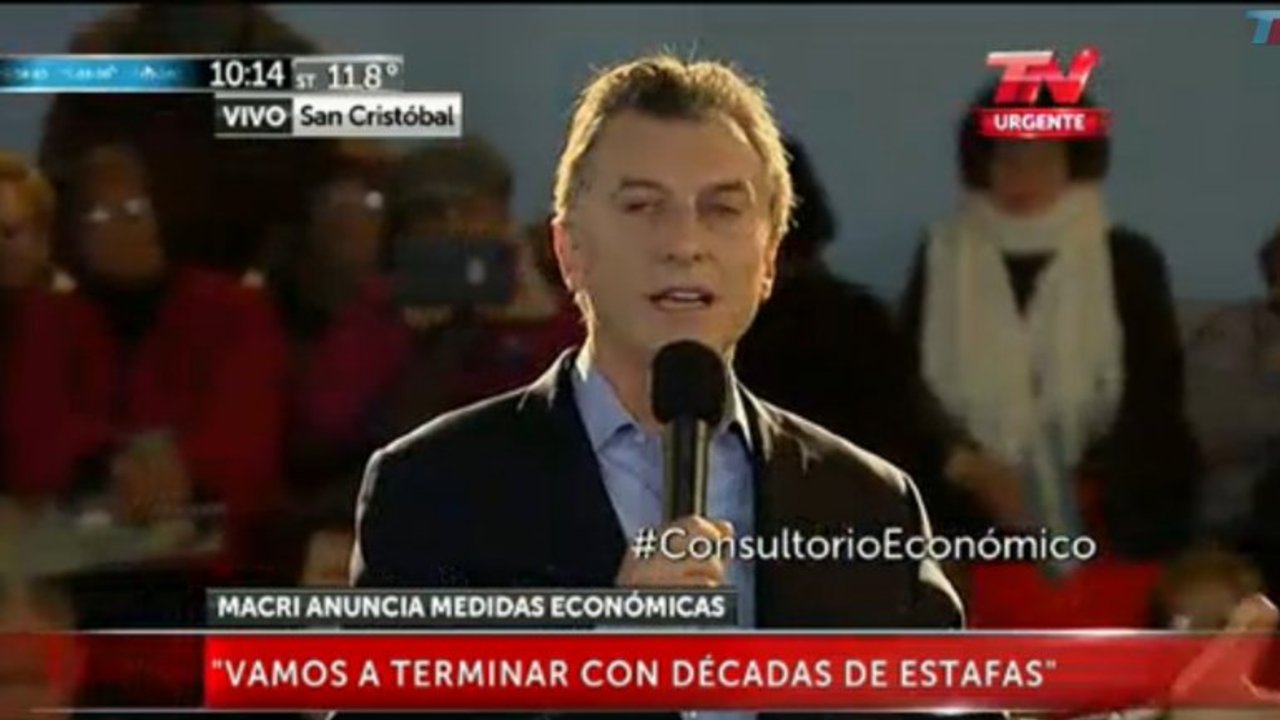 Macri anuncia aumento para jubilados y blanqueo de capitales