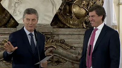 El chiste de Macri en la jura del Procurador Saravia Frías El chiste de Macri en la jura del Procurador Saravia Frías
