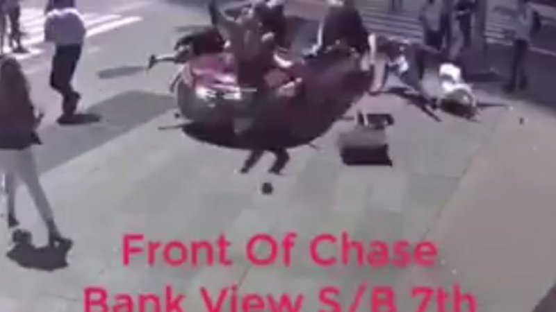 Impactantes imágenes del choque en Times Square