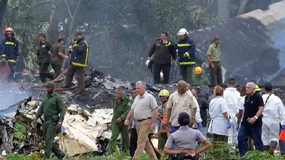 Primeras imágenes del accidente aéreo de La Habana Primeras imágenes del accidente aéreo de La Habana