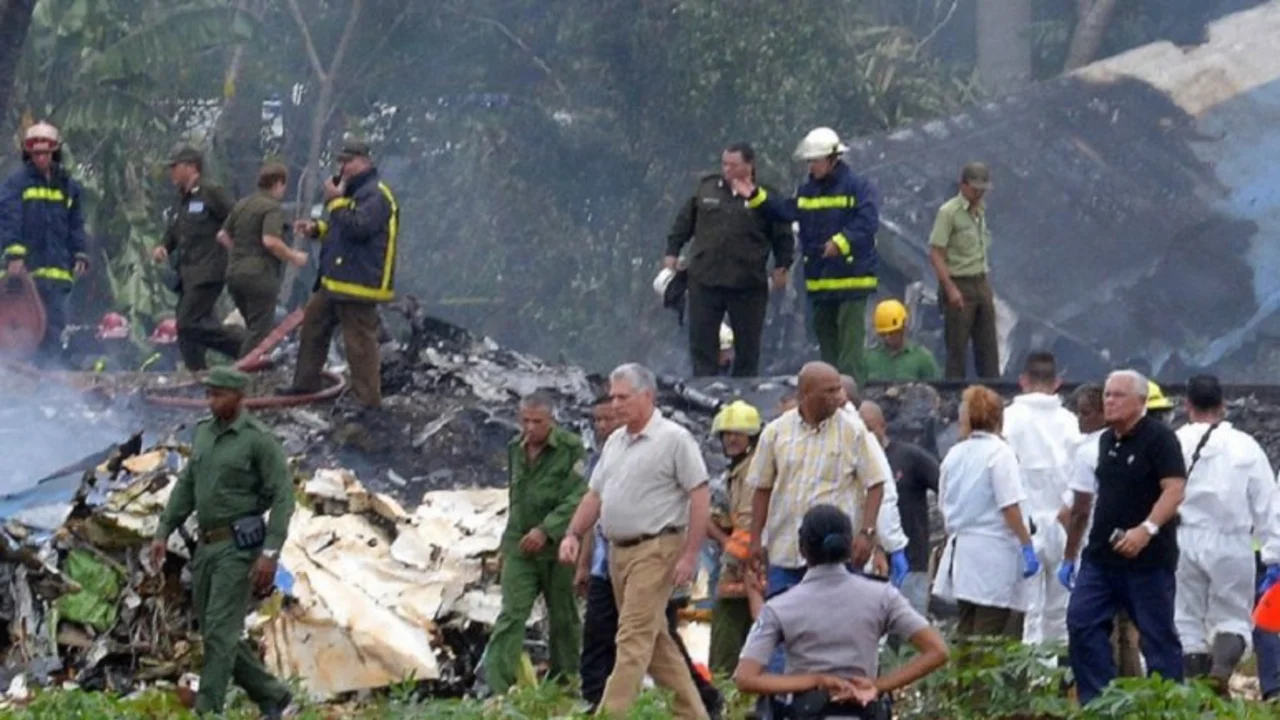 Primeras imágenes del accidente aéreo de La Habana