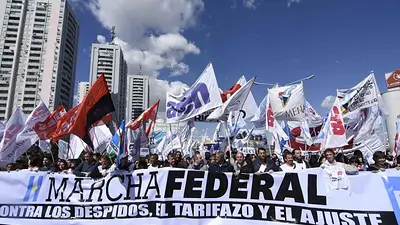 Marcha Federal: terminará el viernes frente al Congreso con un importante acto Marcha Federal: terminará el viernes frente al Congreso con un importante acto