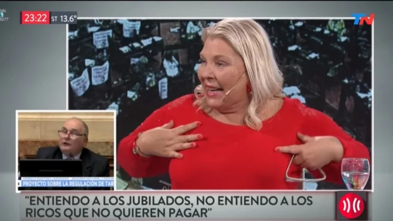 Carrió: "Yo pongo el aire acondicionado a 22 grados por la grasa que me cubre"