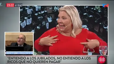 Carrió: "Yo pongo el aire acondicionado a 22 grados por la grasa que me cubre" Carrió: "Yo pongo el aire acondicionado a 22 grados por la grasa que me cubre"