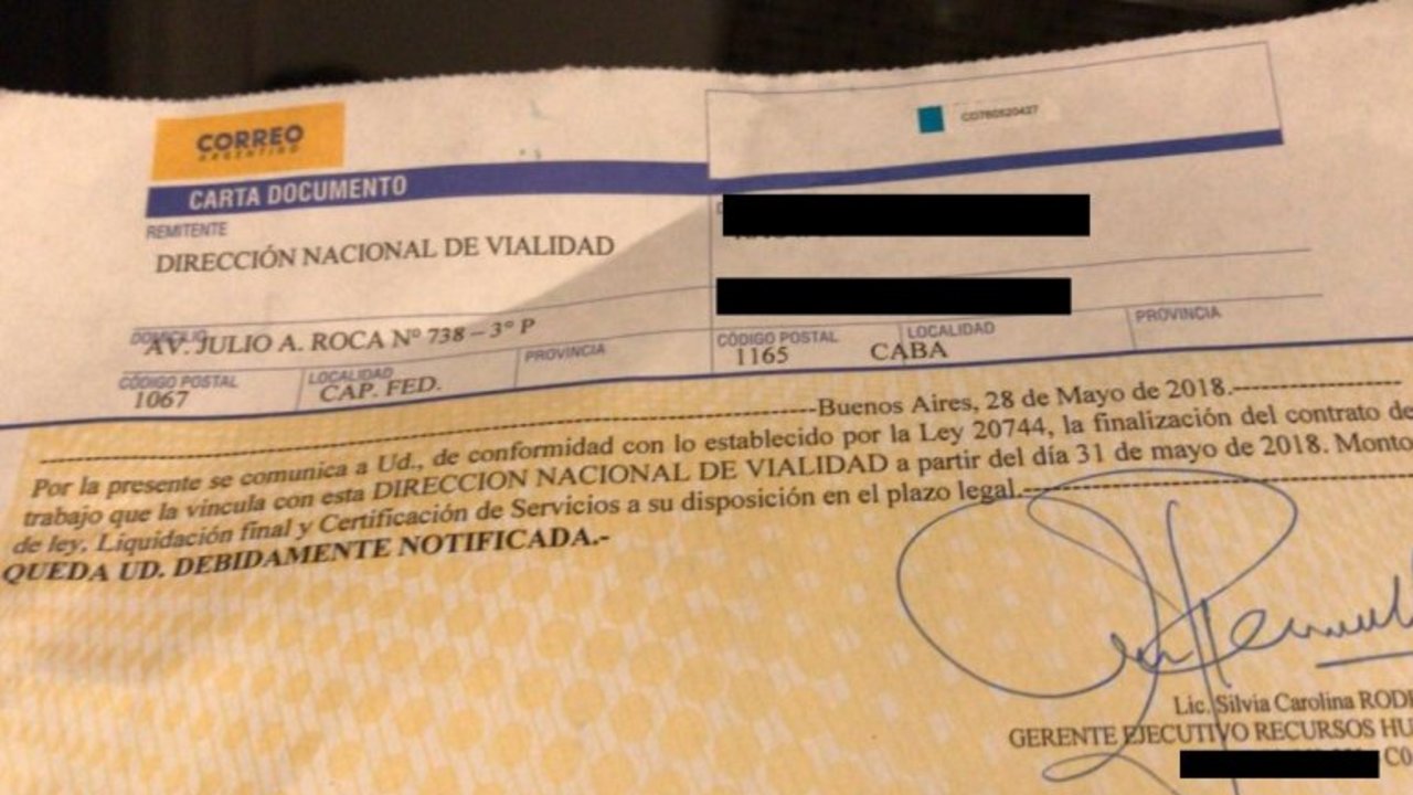 Advierten por despidos en Vialidad Nacional