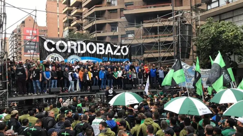 Cordobazo: el quinto paro general se hizo sentir en Córdoba con un masivo acto