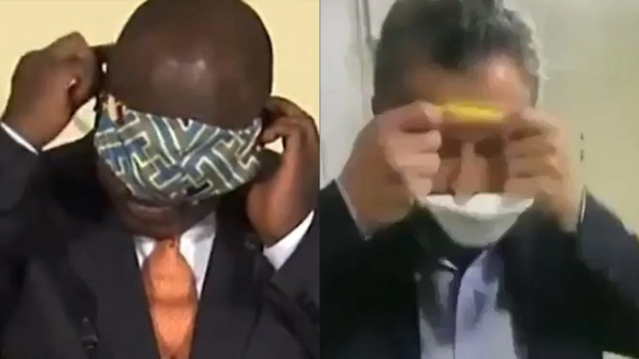 Furor por el presidente Cyril Ramaphosa, el 'Macri' sudafricano que no supo ponerse un barbijo