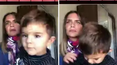 El hijo de Amalia Granata interrumpió un movil y reaccionó contra ella El hijo de Amalia Granata interrumpió un movil y reaccionó contra ella