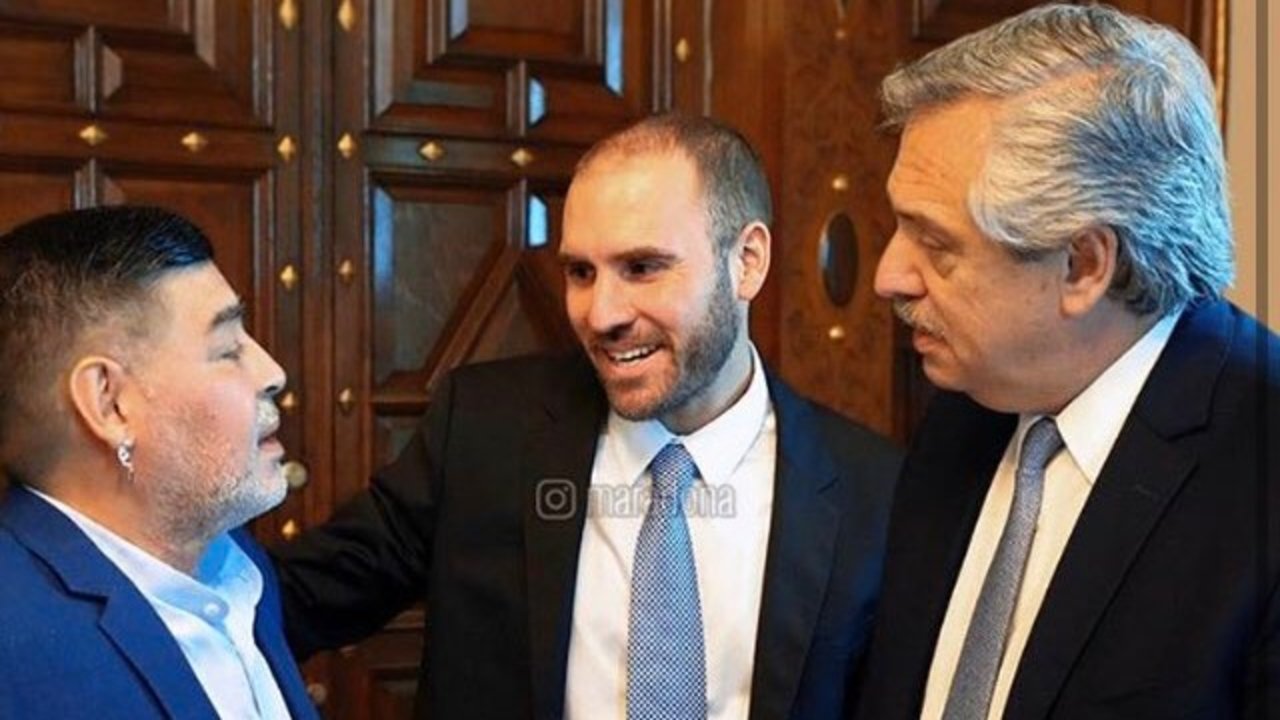 La emotiva arenga de Diego Maradona para Alberto Fernández y Martín Guzmán por la renegociación de la deuda
