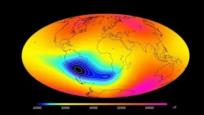 Alerta: se debilita el campo magnético que cubre gran parte de América del Sur Alerta: se debilita el campo magnético que cubre gran parte de América del Sur