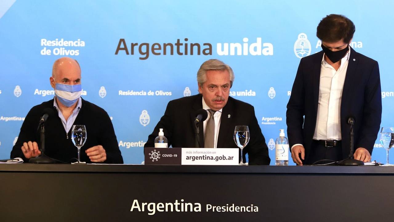 Alberto, Larreta y Kicillof
