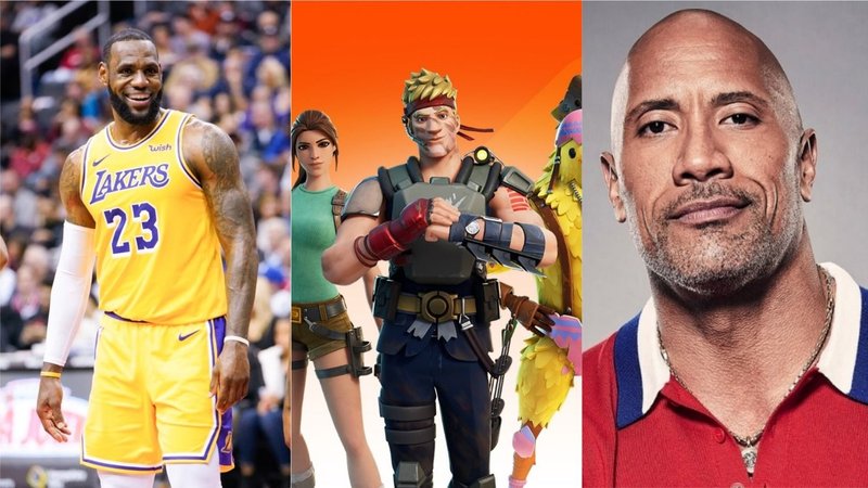 LeBron James, Fortnite y Dwayne The Rock Johnson