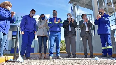 Varela: Galmarini y Watson inauguraron instalaciones del Rebombeo El Cruce Varela: Galmarini y Watson inauguraron instalaciones del Rebombeo El Cruce