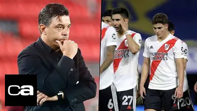 Gallardo y los jugadores de River habilitados vs. Independiente Santa Fe Gallardo y los jugadores de River habilitados vs. Independiente Santa Fe