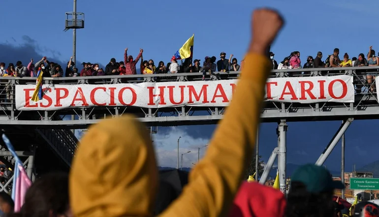 Protestas en Colombia. Crédito: AFP