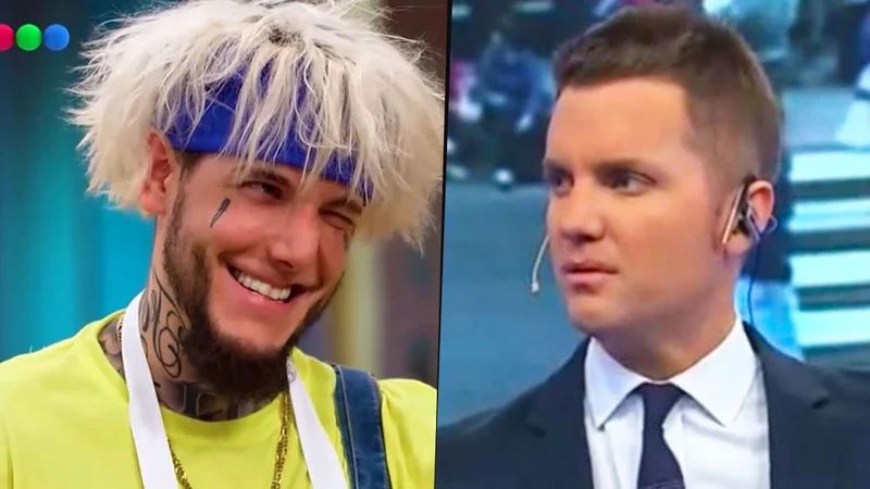 Alexander Caniggia y Santiago del Moro en MasterChef Celebrity