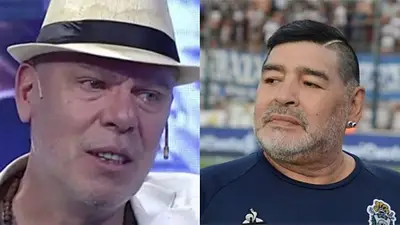 Hernán Montenegro y Diego Maradona Hernán Montenegro y Diego Maradona