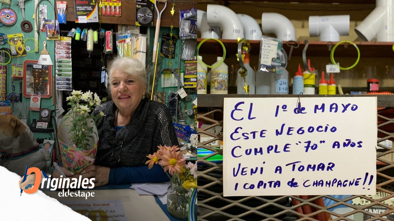 Norma Tossato, la mujer que celebró los 70 años de su ferretería.
