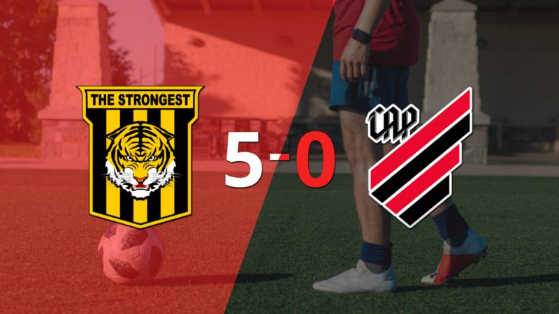 Con doblete de Enrique Triverio, The Strongest liquidó 5-0 a Athletico Paranaense