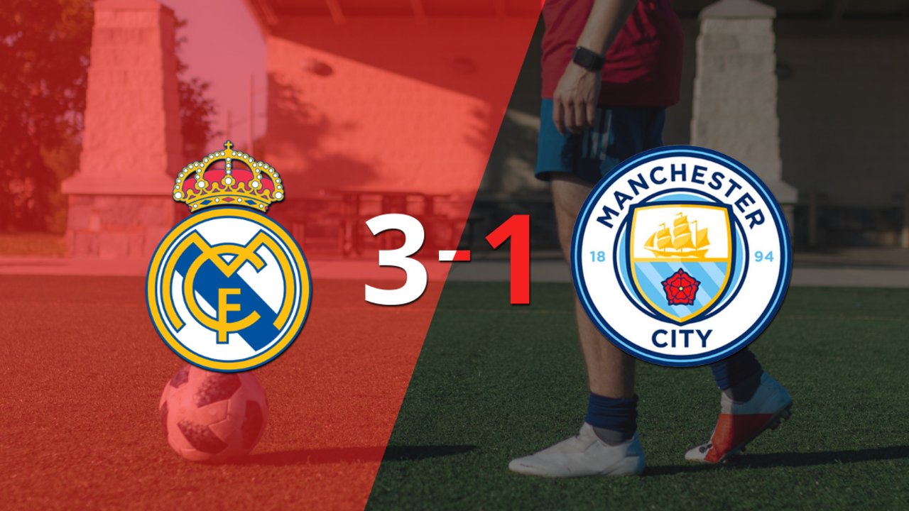 Rodrygo marca un doblete en la victoria 3-1 de Real Madrid ante Manchester City