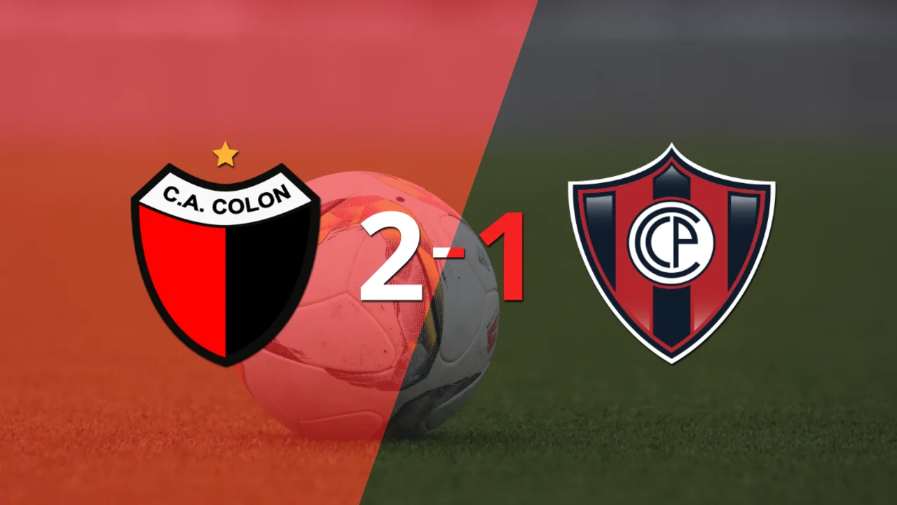 Colón consiguió una victoria en casa por 2 a 1 ante Cerro Porteño