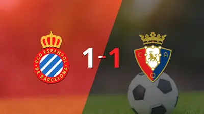 Empate a uno entre Espanyol y Osasuna Empate a uno entre Espanyol y Osasuna