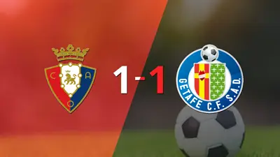 Empate a uno entre Osasuna y Getafe Empate a uno entre Osasuna y Getafe