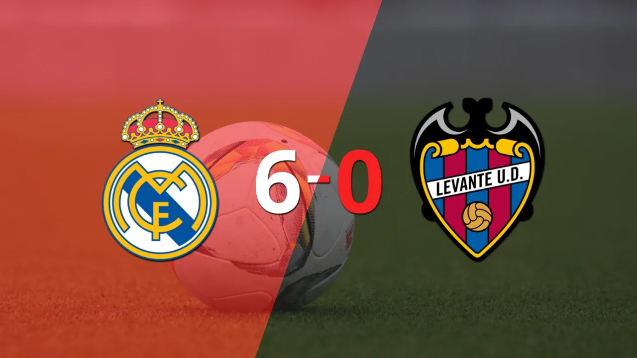 Real Madrid le pasó por encima a Levante con hat-trick de Vinicius Júnior